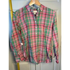 j crew plaid womans shirt